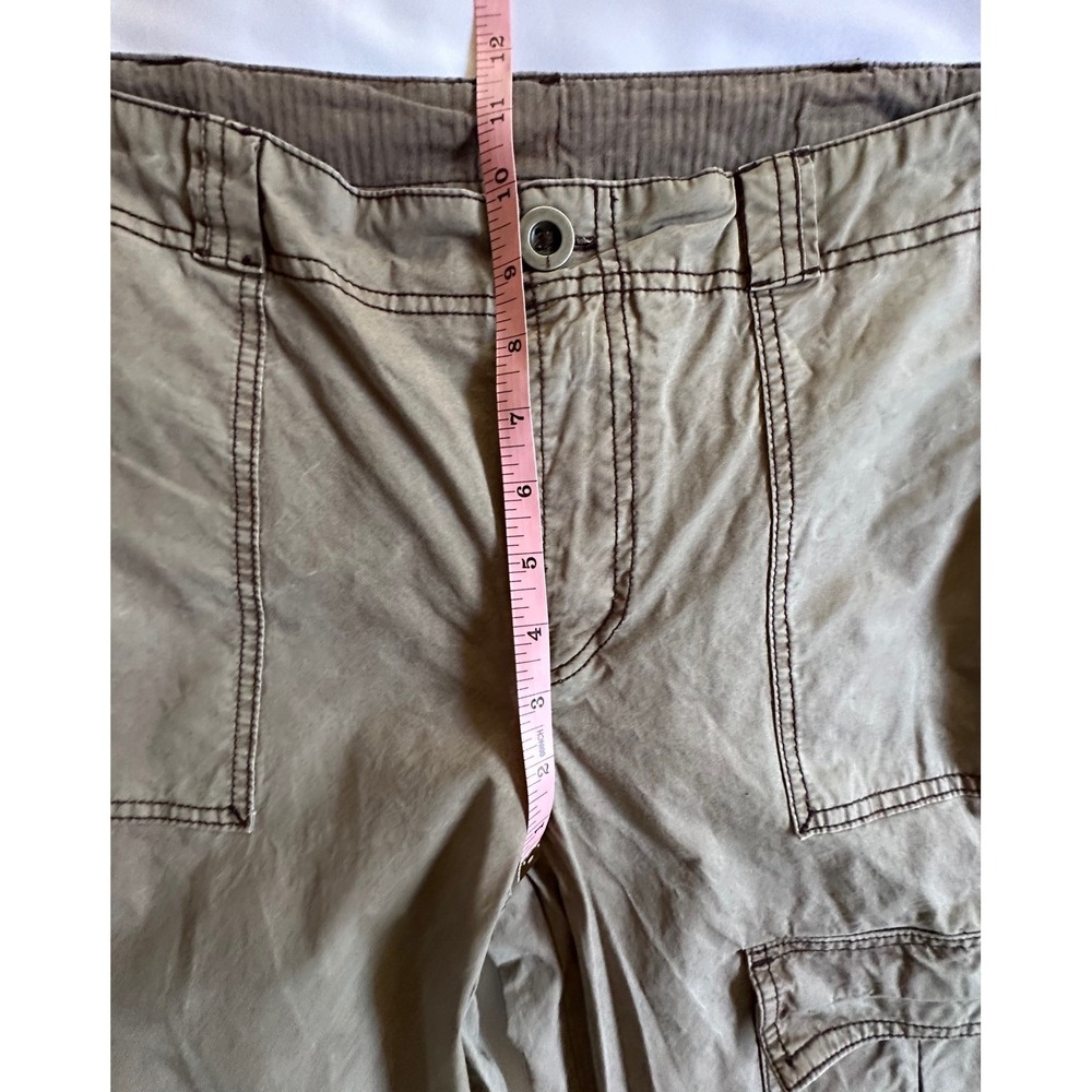 Free People Cargo Pants Olive Green Wide Leg Utility Trousers Women's 10 READ - Picture 6 of 11